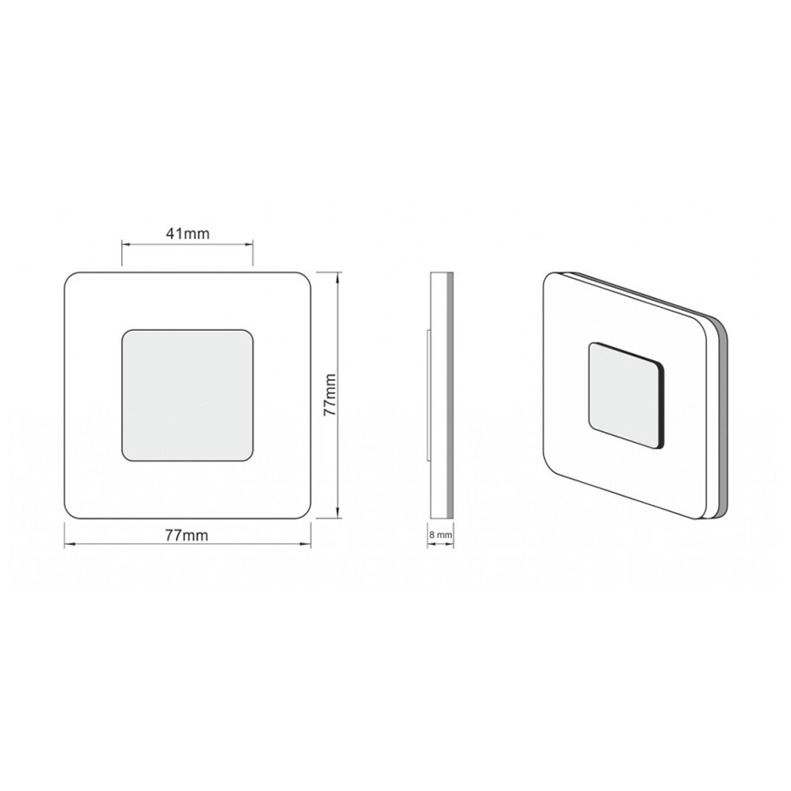 LDST SW-01-SC-BC8 - Treppenhausleuchte SWIFT 8xLED/1,2W/230V