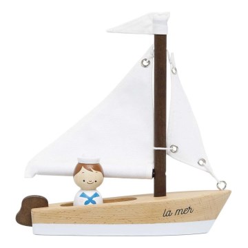 Le Toy Van - Holz-Segelboot mit Kapitän Buche