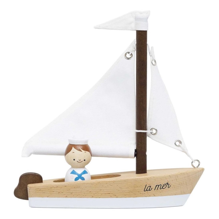 Le Toy Van - Holz-Segelboot mit Kapitän Buche