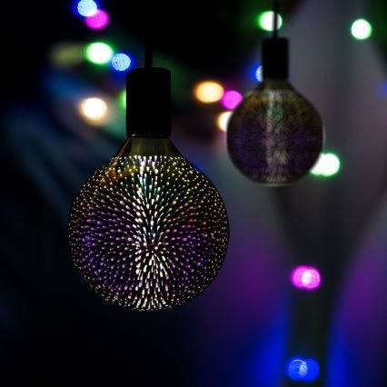 LED 3D Dekorationslampe FILAMENT G125 E27/4W/230V 3000K