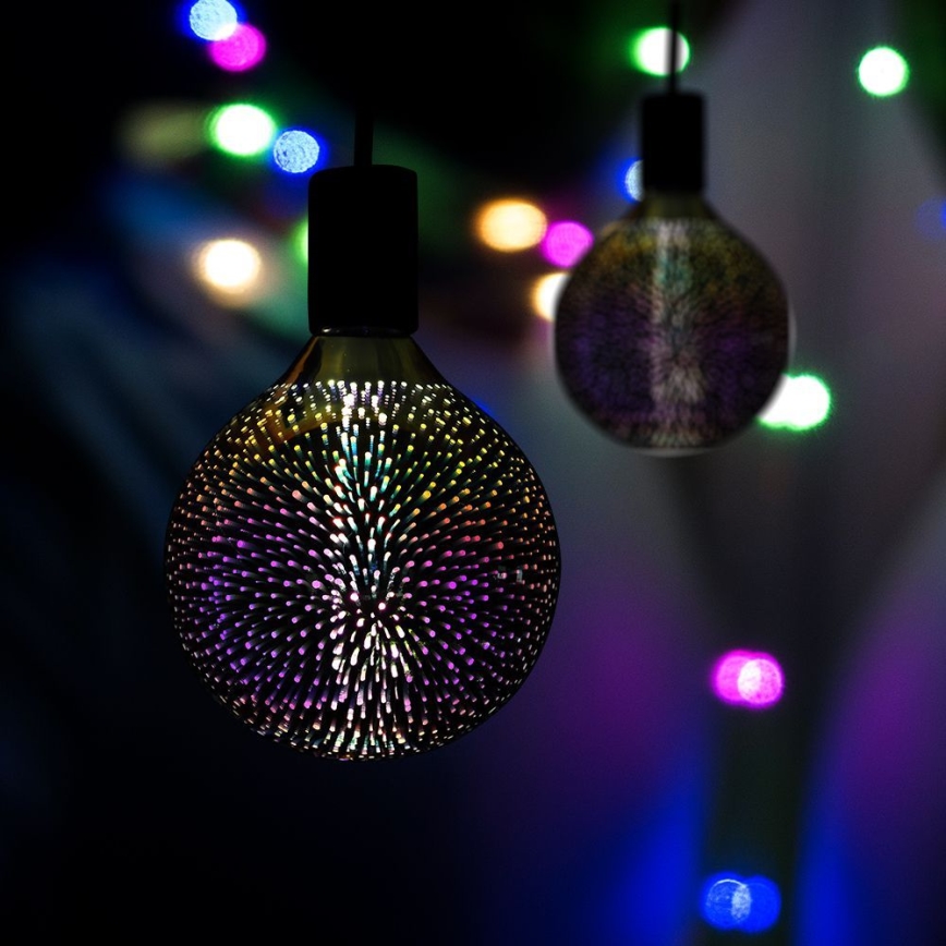 LED 3D Dekorationslampe FILAMENT G125 E27/4W/230V 3000K