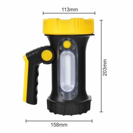LED Wiederaufladbare Taschenlampe LED/5W/4000mAh + LED/3W
