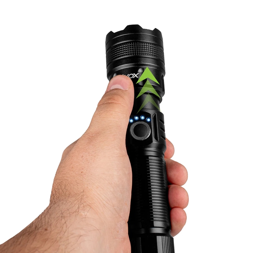 LED dimmbare wiederaufladbare Taschenlampe mit Powerbank-Funktion LED/10W/5V IPX4 600 lm 2000 mAh