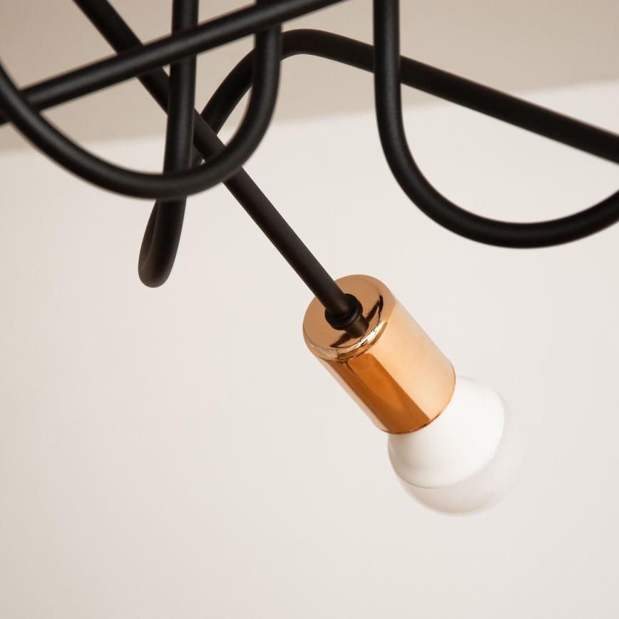 LED-Anbau-Deckenleuchte OXFORD 3xE27/15W/230V schwarz