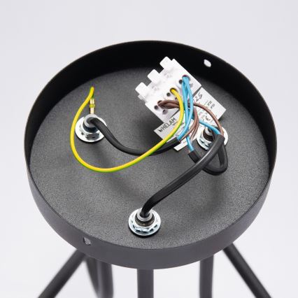 LED-Anbau-Deckenleuchte OXFORD 3xE27/15W/230V schwarz