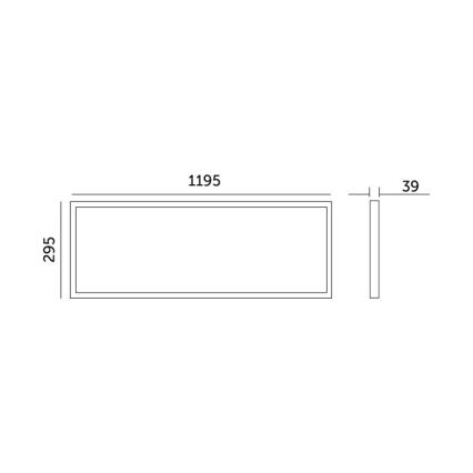 LED-Anbaupanel BRISBANE LED/36W/230V 4000K 29,5x119 cm weiß