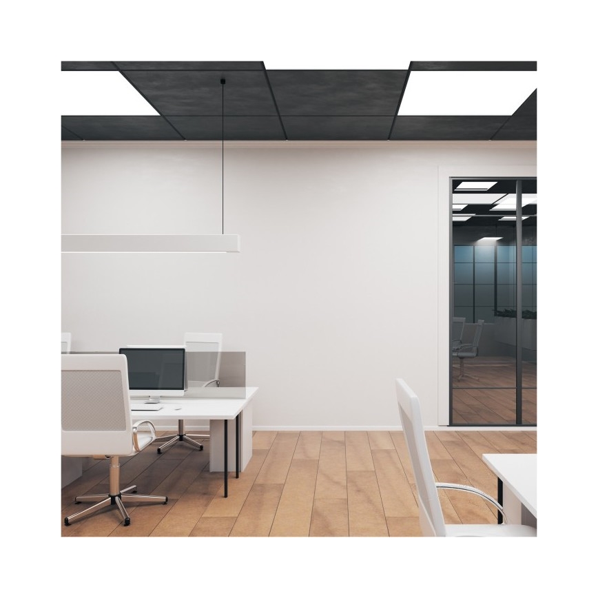 LED-Anbaupanel BRISBANE LED/36W/230V 4000K 59,5x59,5 cm schwarz