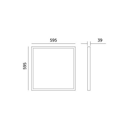 LED-Anbaupanel BRISBANE LED/36W/230V 4000K 59,5x59,5 cm weiß