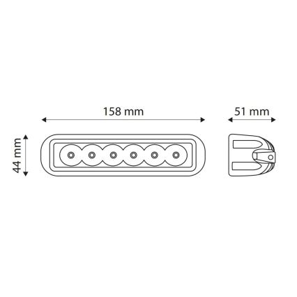LED Arbeitsleuchte EPISTAR LED/18W/10-30V IP67 6000K
