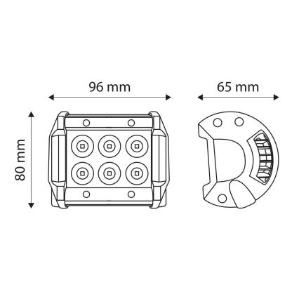 LED Arbeitsleuchte EPISTAR LED/18W/10-30V IP67 6000K