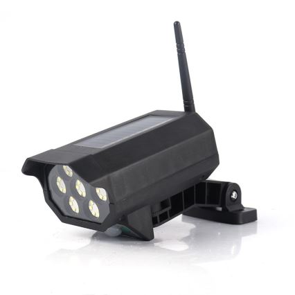LED-Attrappe einer Sicherheitskamera mit Sensor und Solarpanel LED/5W/5,5V 800 mAh IP65 + Fernbedienung