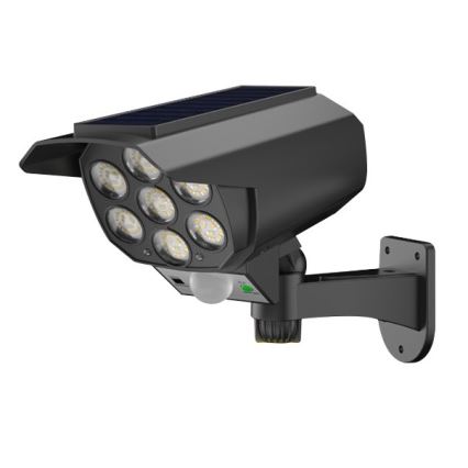 LED-Attrappe einer Sicherheitskamera mit Sensor und Solarpanel LED/5W/5,5V 800 mAh IP65 + Fernbedienung
