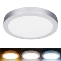 LED-Aufbau-/Einbau-Panel 2-in-1 24W/230V 3000/4000/6000K Ø 30 cm IP54 silber