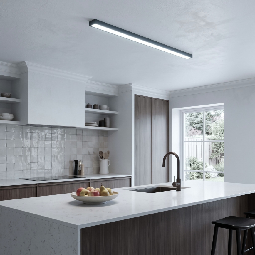 LED Aufbau-/Pendelleuchte mit Kabelaufhängung LED/44W/230V 6000K 120 cm schwarz