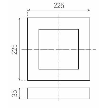 LED Aufbaudeckenleuchte FENIX LED/18W/230V 2800K 22,5 cm