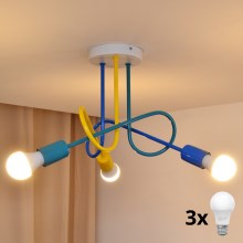 LED-Aufbauleuchte für Kinder OXFORD 3xE27/60W/230V