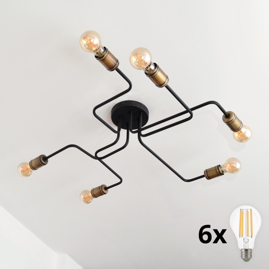 LED-Aufbauleuchte TUBE 6xE27/15W/230V