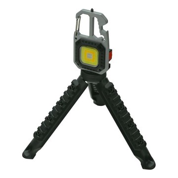LED Aufladbar multifunktionell Taschenlampe mit Gestell LED/USB-C 400 mAh