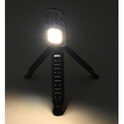 LED Aufladbar multifunktionell Taschenlampe mit Gestell LED/USB-C 400 mAh