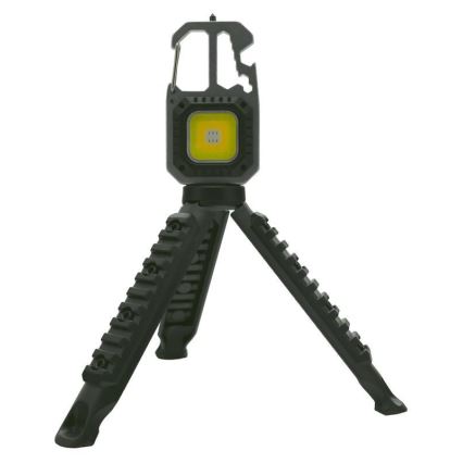 LED Aufladbar multifunktionell Taschenlampe mit Gestell LED/USB-C 400 mAh