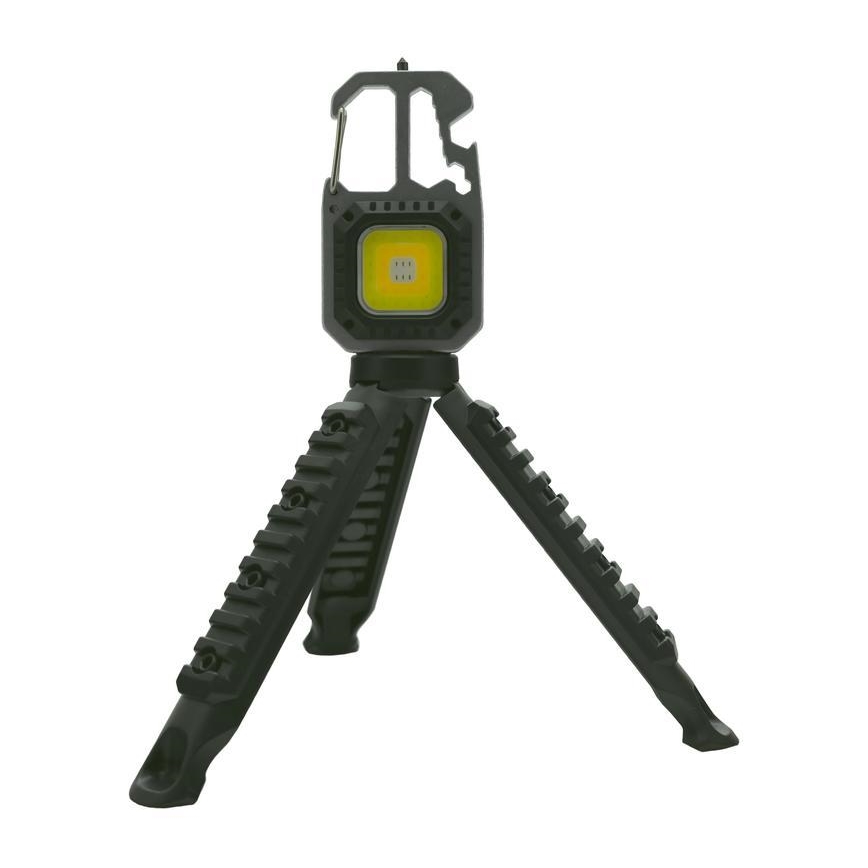 LED Aufladbar multifunktionell Taschenlampe mit Gestell LED/USB-C 400 mAh