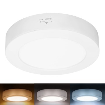 LED-Aufputz-/Einbaupanel 2-in-1 LED/12W/230V 3000/4000/6000K Ø17cm IP54 weiß