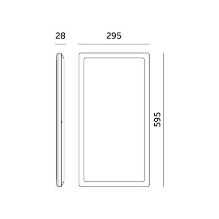 LED Aufbaumodul NIVERA LED/32W/230V IP54 3000/4000/6000K 29,5x59,5 cm weiß