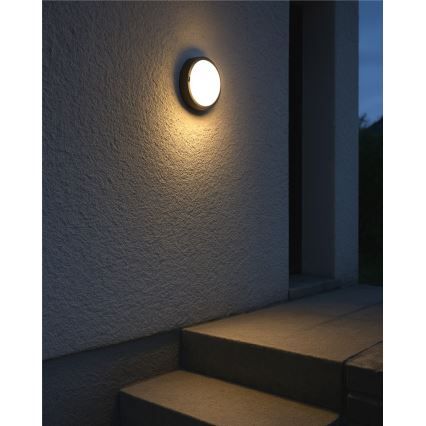 LED Außen-Deckenleuchte LED/8W/230V 4200K Ø 14 cm IP64 schwarz