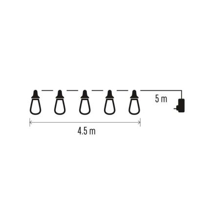 LED-Außen-Dekorations-Lichterkette 100xLED/9,5m IP44