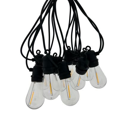 LED-Außen-Dekorations-Lichterkette 10xLED/0,36W/230V 8 m IP44 schwarz