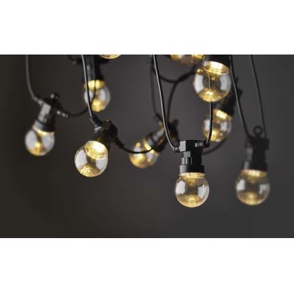 LED Außen-Dekorations-Lichterkette 10xLED/10m IP44 klar