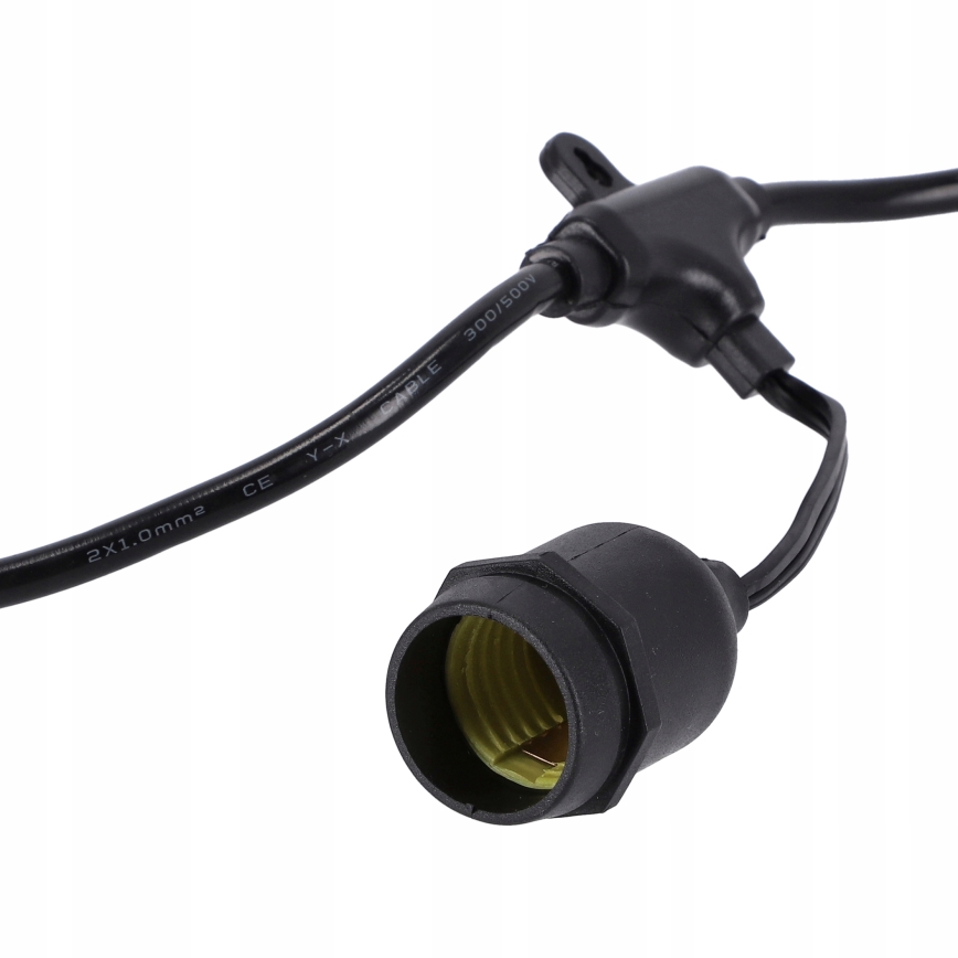 LED-Außen-Dekorations-Lichterkette 20xE27/1W/230V 20,94 m IP44 schwarz
