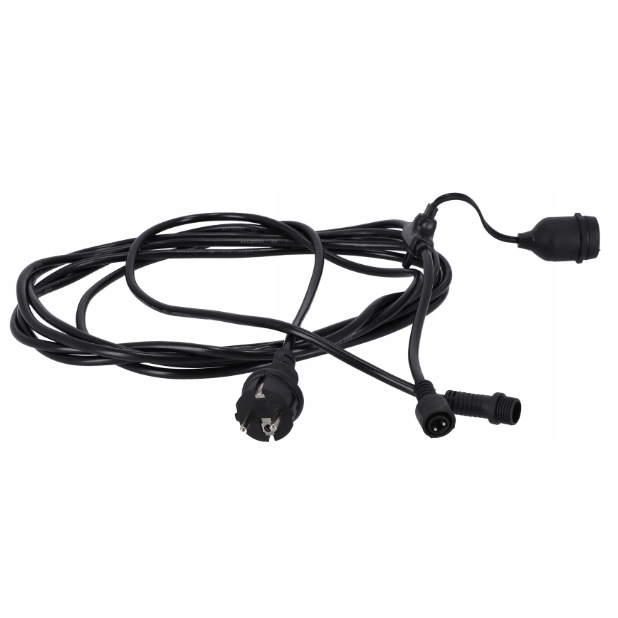 LED-Außen-Dekorations-Lichterkette 20xE27/1W/230V 20,94 m IP44 schwarz