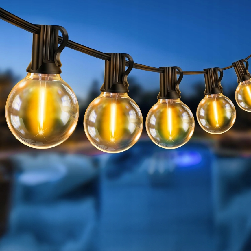 LED-Außen-Dekorations-Lichterkette 36xE12/1W/230V 22,35 m IP65 schwarz