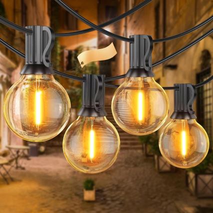 LED-Außen-Dekorations-Lichterkette 36xE12/1W/230V 22,35 m IP65 schwarz