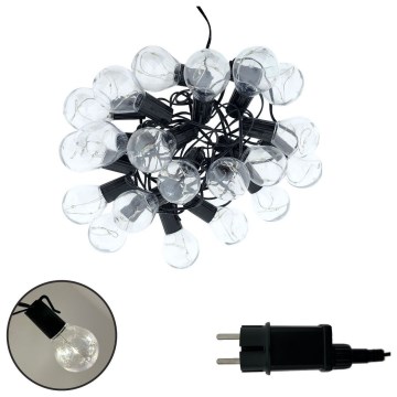 LED-Außen-Dekorationslichterkette 20xLED/0,075W/230V 5,8 m IP44 schwarz