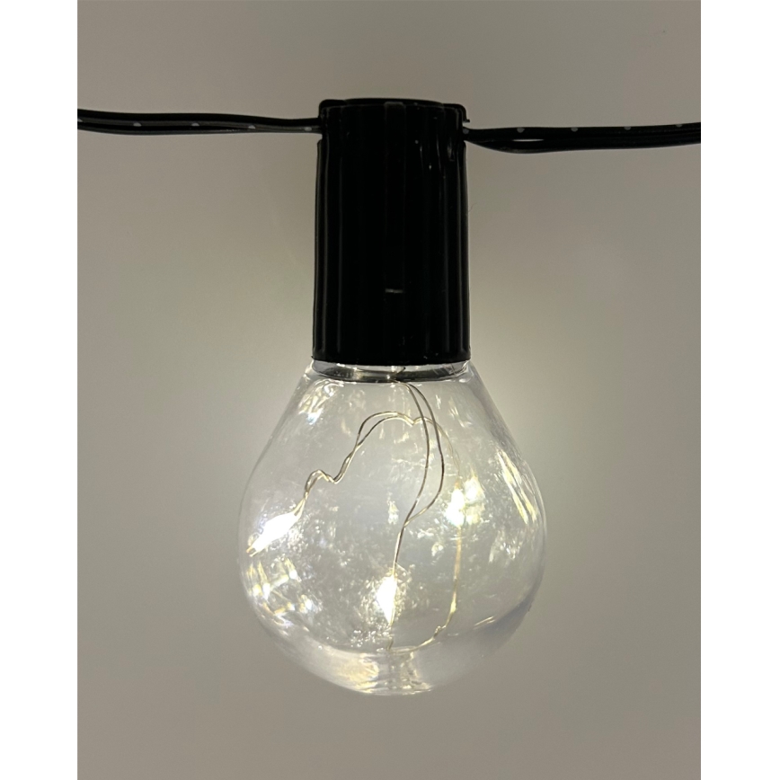 LED-Außen-Dekorationslichterkette 20xLED/0,075W/230V 5,8 m IP44 schwarz