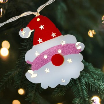 LED-Außen-Lichterkette 10xLED/2xAA 1,65 m IP44 Warmweiß Santa