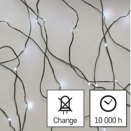 LED-Außen-Lichterkette, 150 LEDs, 20 m, IP44, kaltweiß