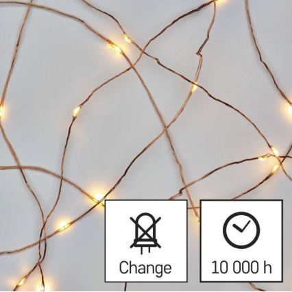 LED-Außen-Lichterkette 150 LEDs / 20 m IP44 warmweiß