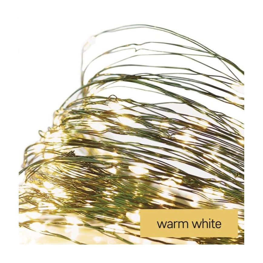 LED-Außen-Lichterkette 150 LEDs / 20 m IP44 warmweiß
