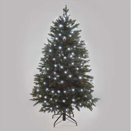 LED-Außen-Lichterkette, 180 LEDs, 8 Modi, 23 m, IP44, kaltweiß