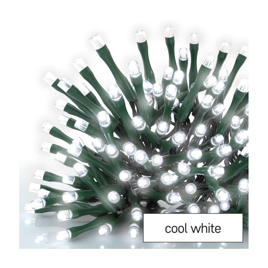 LED-Außen-Lichterkette, 180 LEDs, 8 Modi, 23 m, IP44, kaltweiß