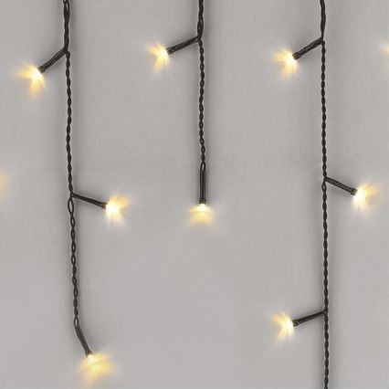 LED-Außen-Lichterkette, 200 LEDs, 8 Leuchtmodi, 8,6 m, IP44, warmweiß