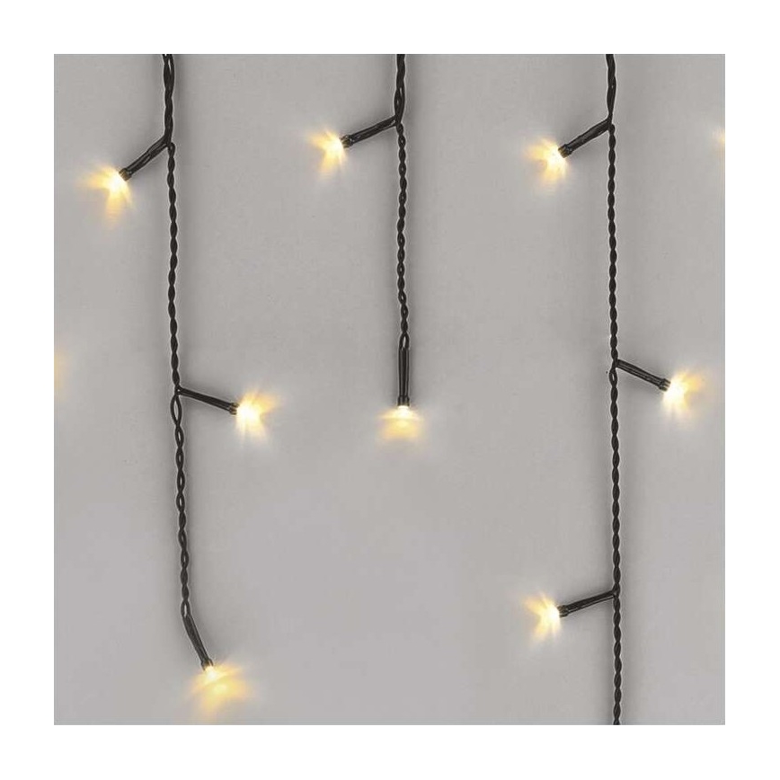 LED-Außen-Lichterkette, 200 LEDs, 8 Leuchtmodi, 8,6 m, IP44, warmweiß