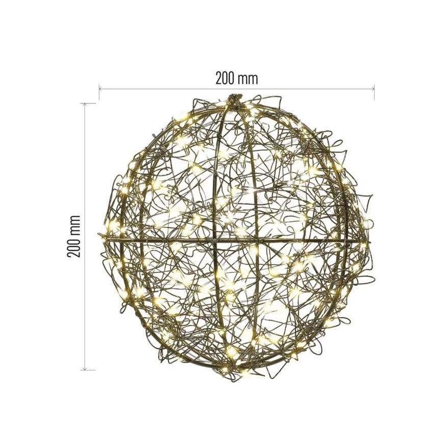 LED-Außen-Lichterkette 200xLED 5 m IP44 warmweiß