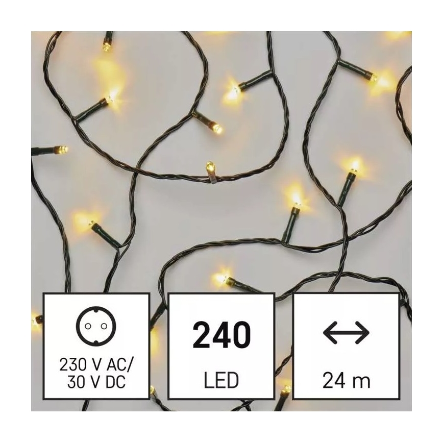 LED-Außen-Lichterkette 240xLED/8 Modi 29m IP44 warmweiß