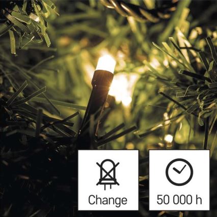 LED-Außen-Lichterkette 240xLED/8 Modi 29m IP44 warmweiß