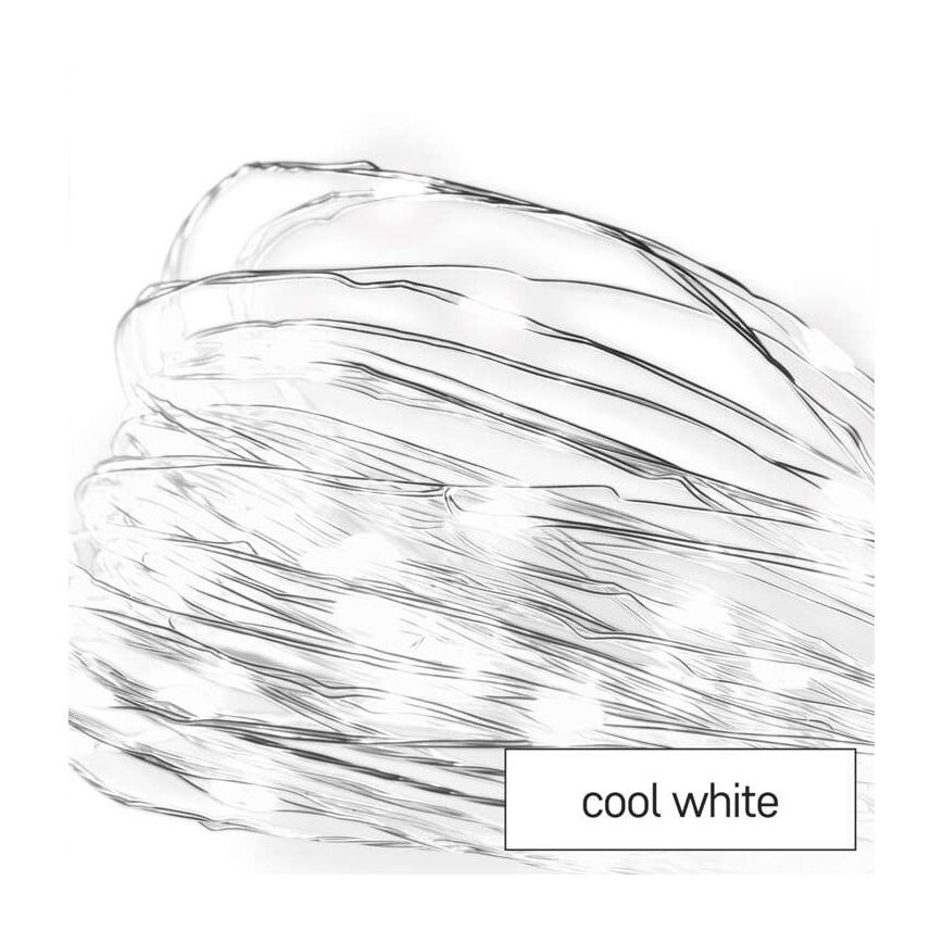 LED-Außen-Lichterkette 40xLED/9m IP44 kaltweiß