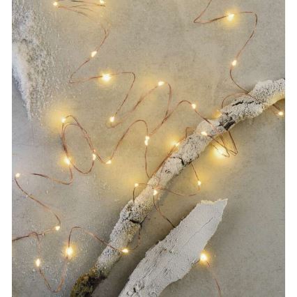 LED-Außen-Lichterkette 40×LED/9 m IP44 warmweiß